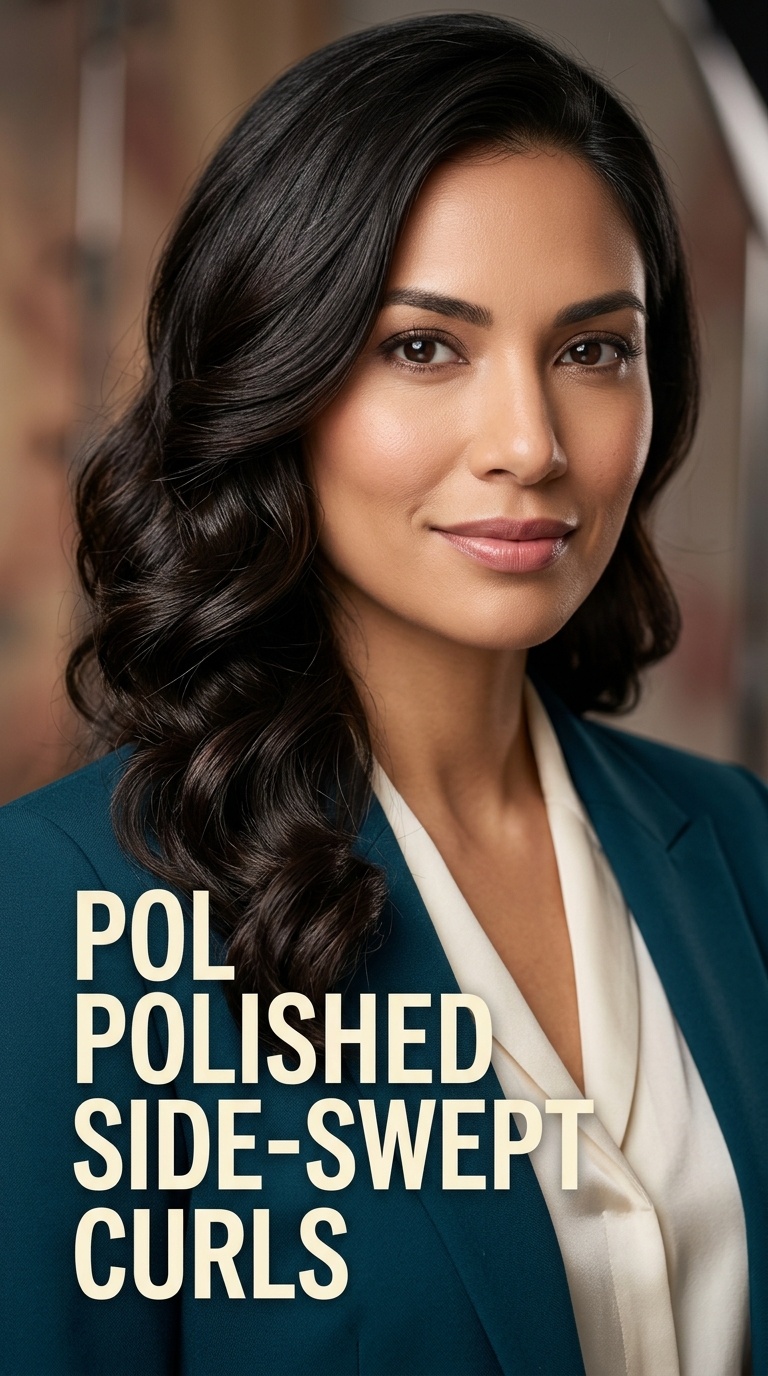 Polished Side-Swept Curls