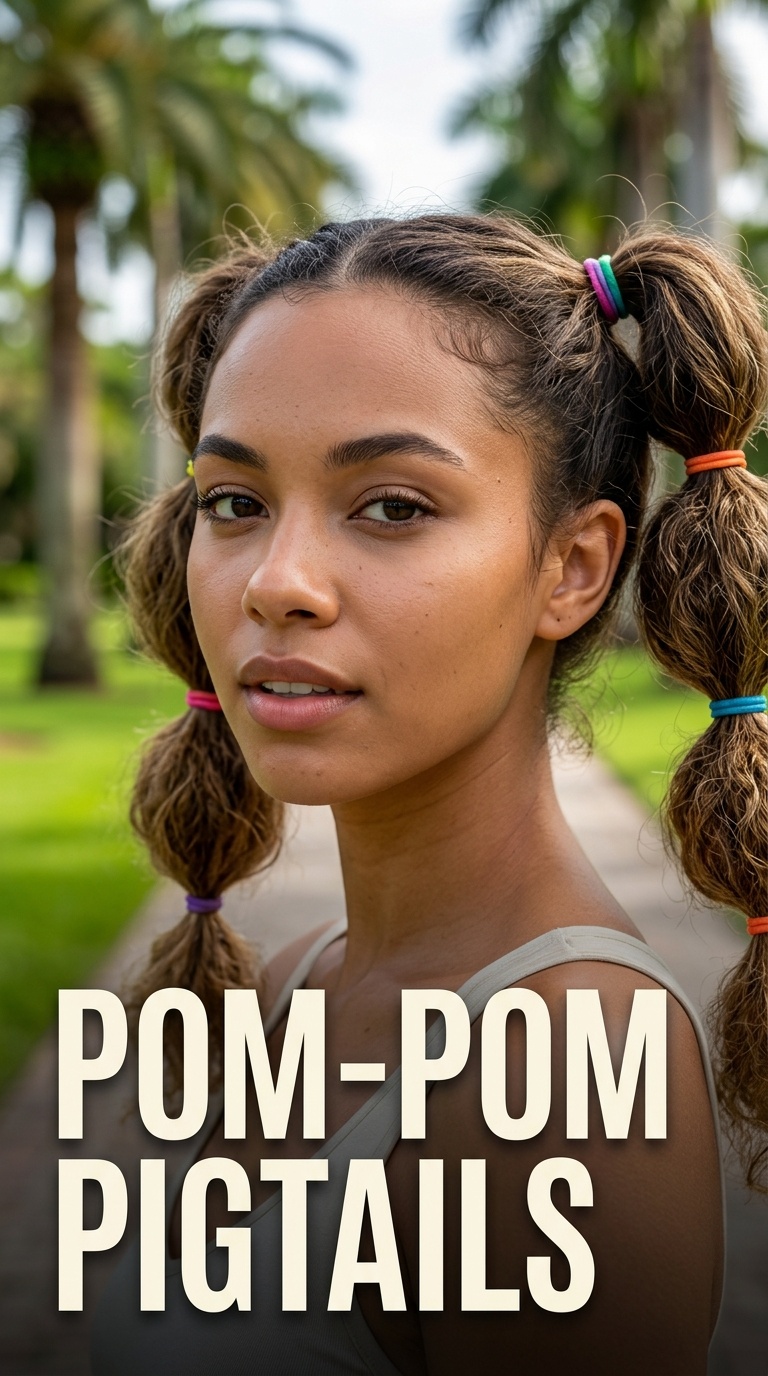 Pom-Pom Pigtails