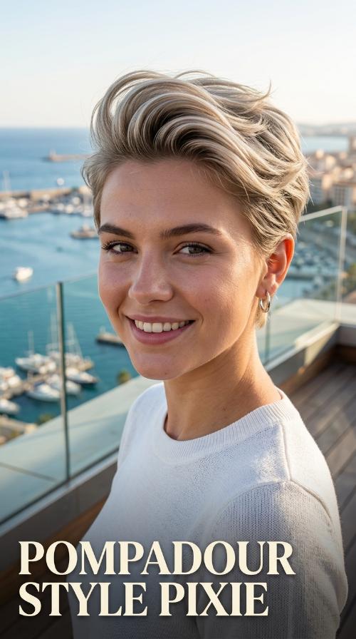 Pompadour Style Pixie