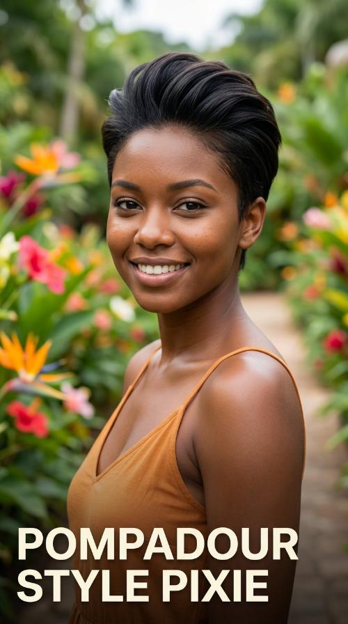 Pompadour Style Pixie
