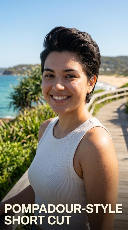 Pompadour-Style Short Cut
