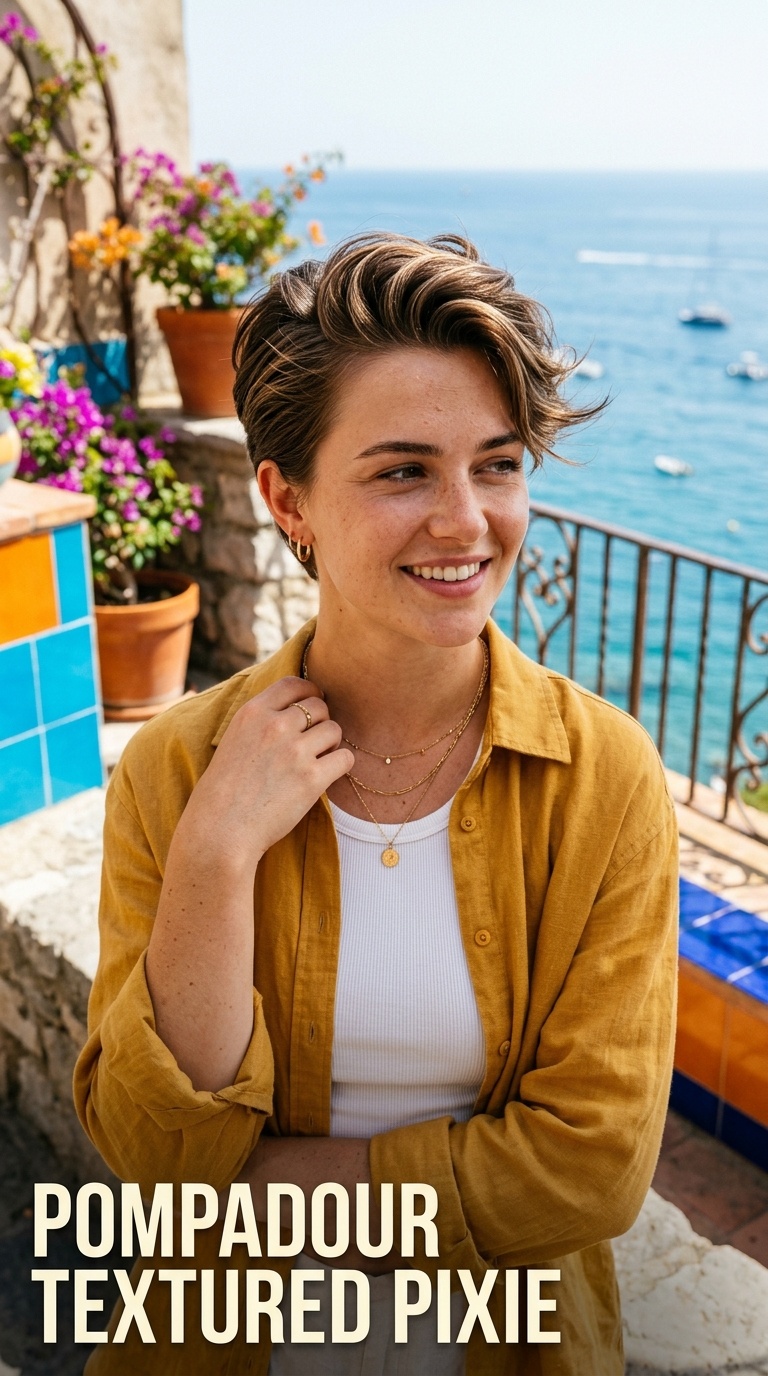 Pompadour Textured Pixie