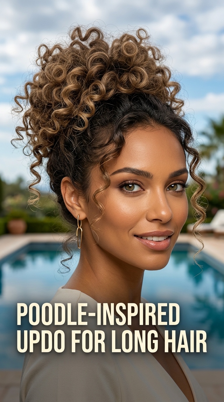 Poodle-Inspired Updo for Long Hair