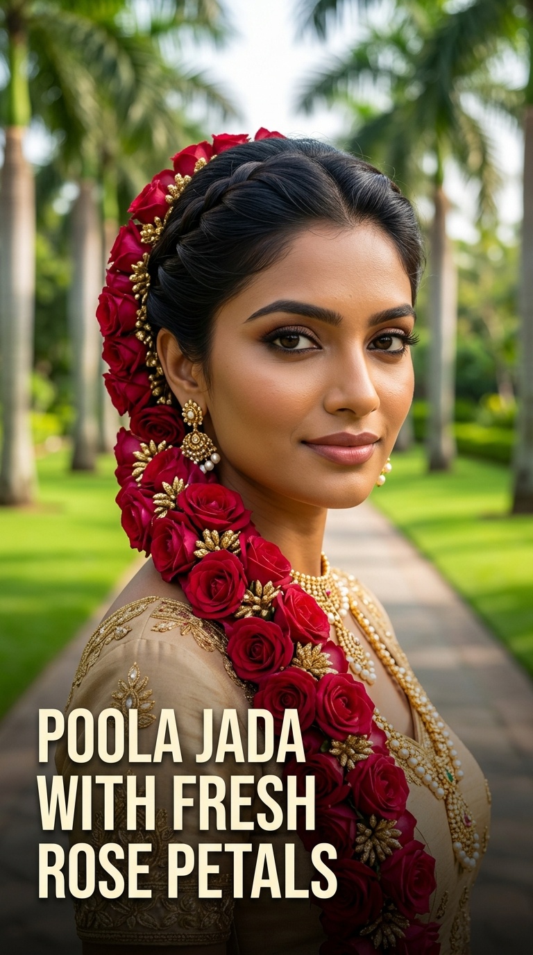Poola Jada with Fresh Rose Petals
