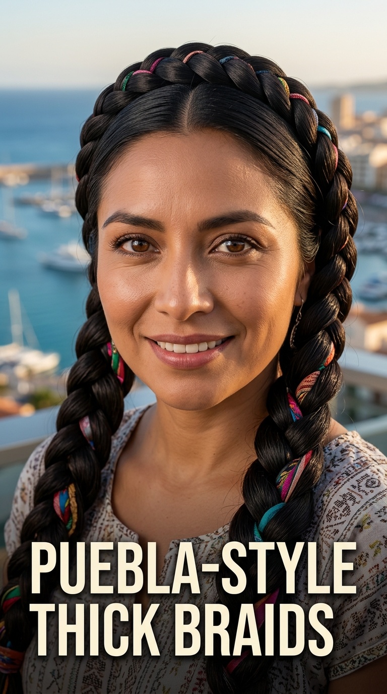 Puebla-Style Thick Braids