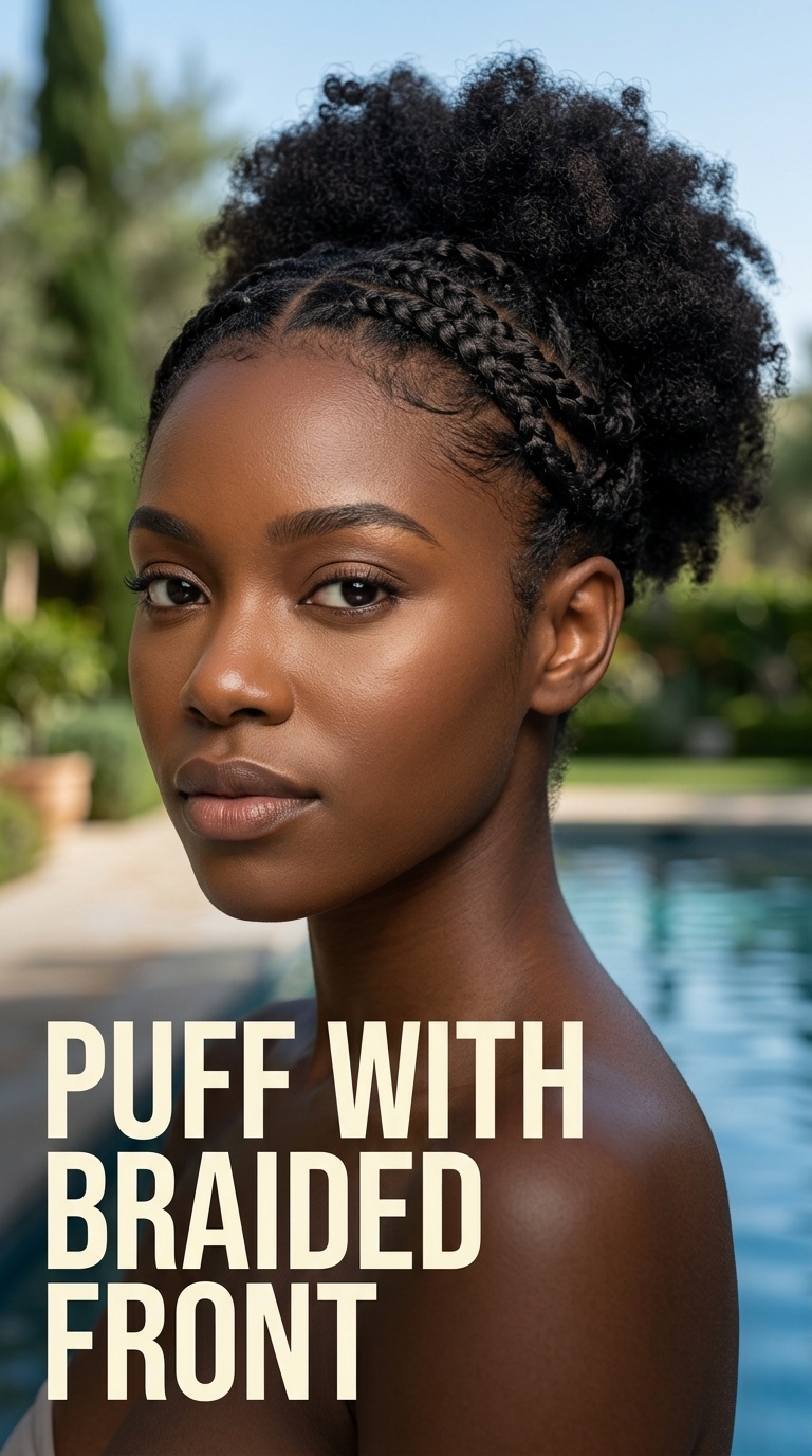 Puff with Braided Front