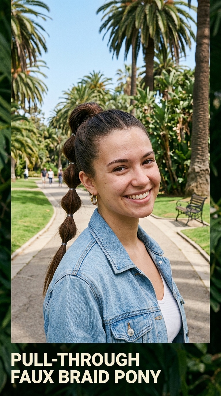 Pull-Through Faux Braid Pony