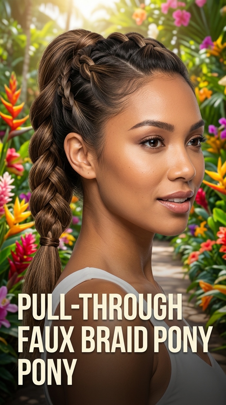 Pull-Through Faux Braid Pony