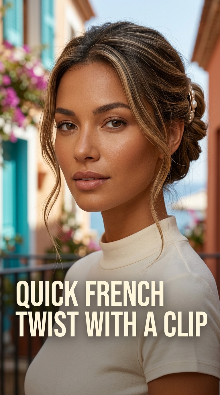 Quick French Twist with a Clip