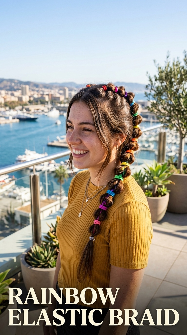 Rainbow Elastic Braid