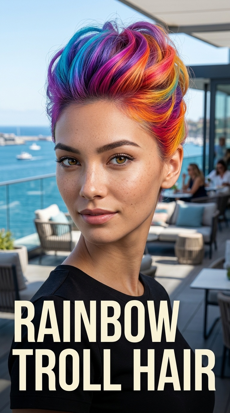 Rainbow Troll Hair