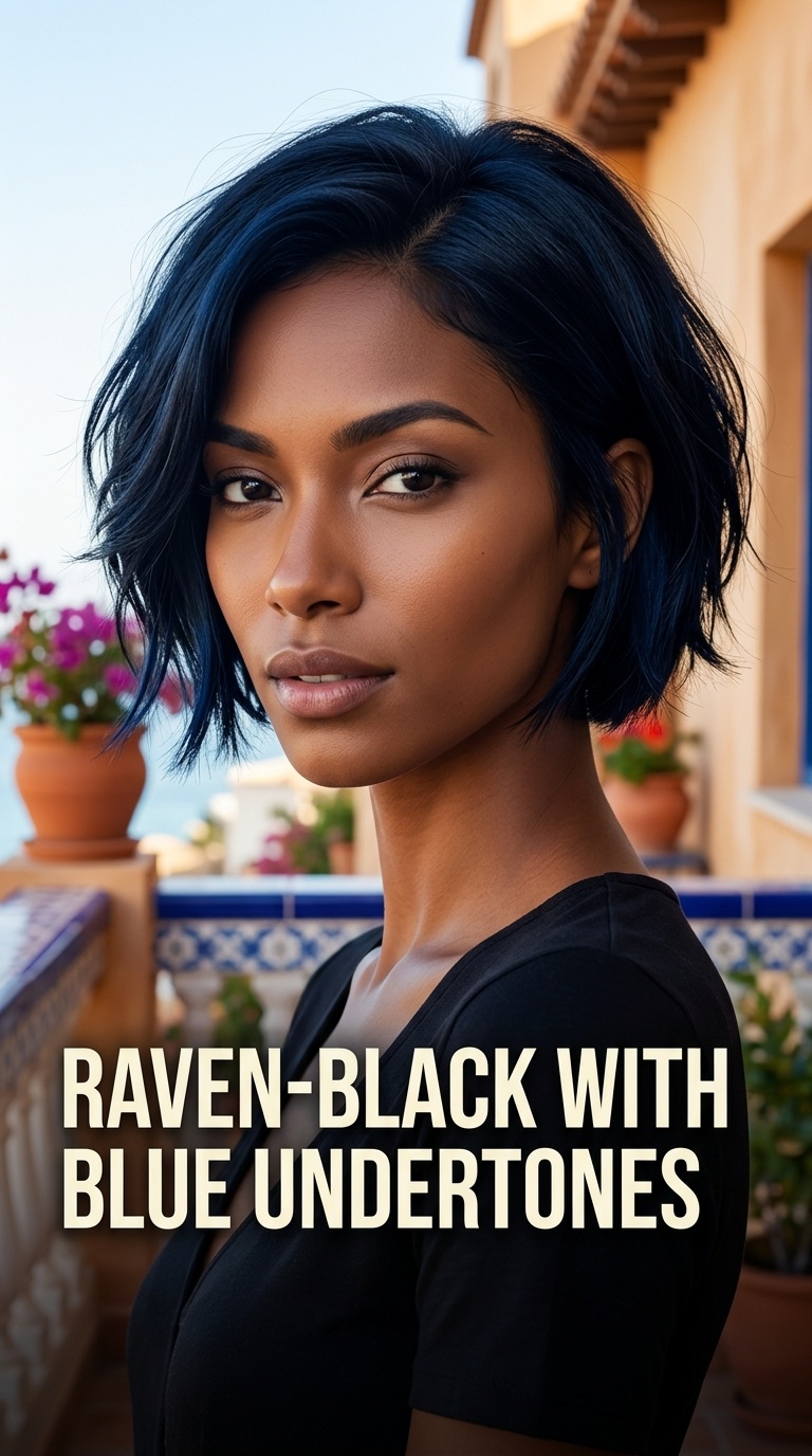 Raven-Black with Blue Undertones
