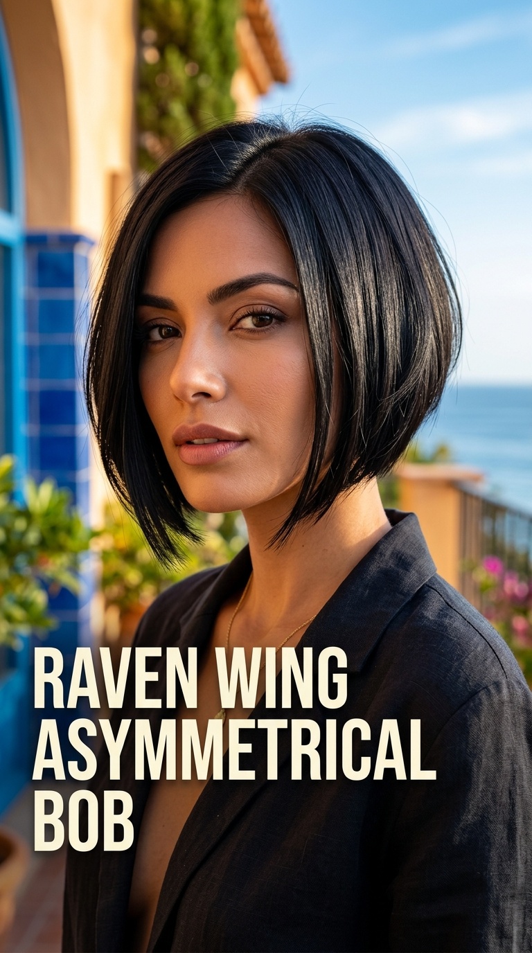 Raven Wing Asymmetrical Bob