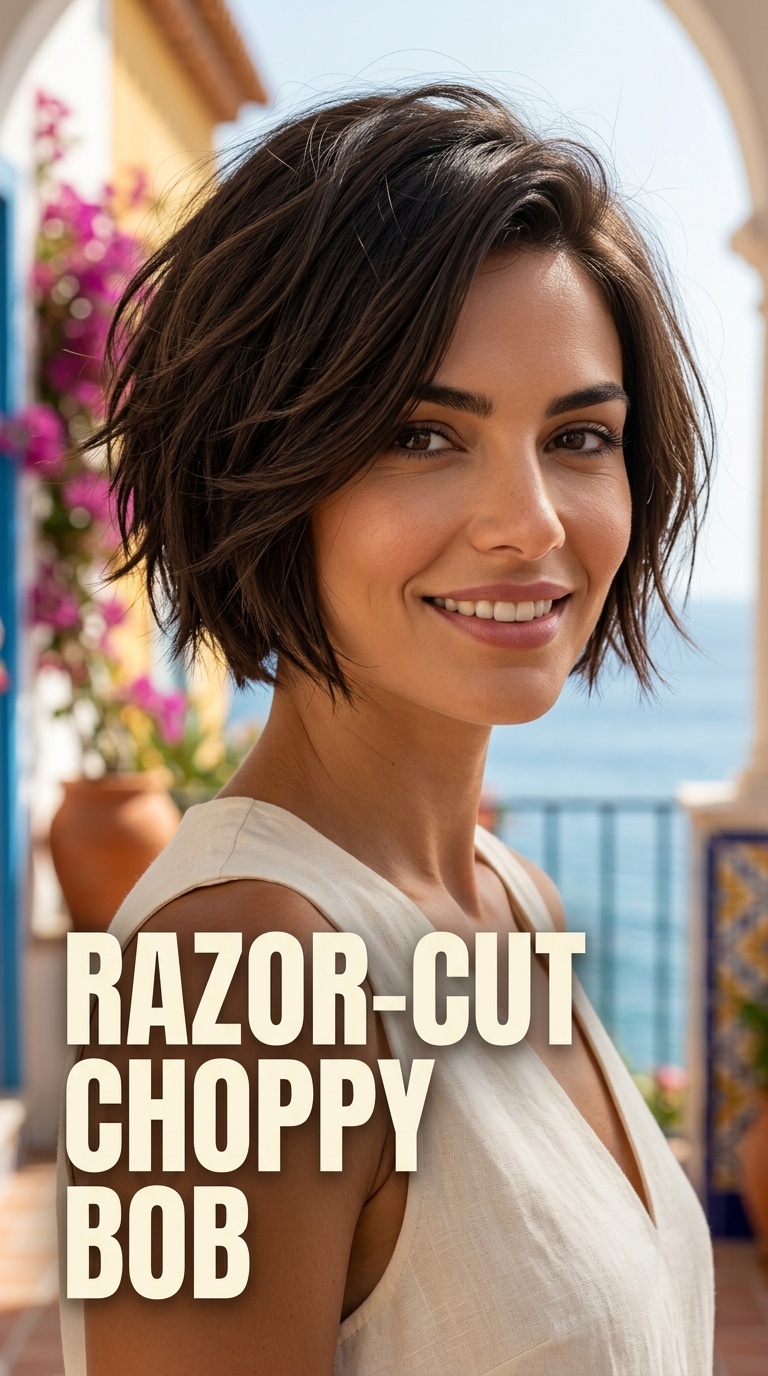 Razor-Cut Choppy Bob