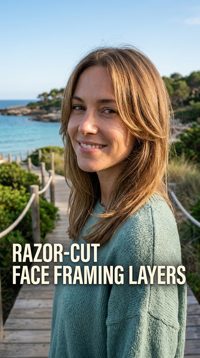Razor-Cut Face Framing Layers