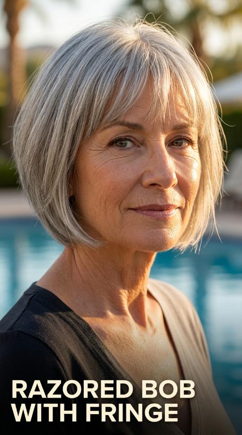 Razored Bob with Fringe