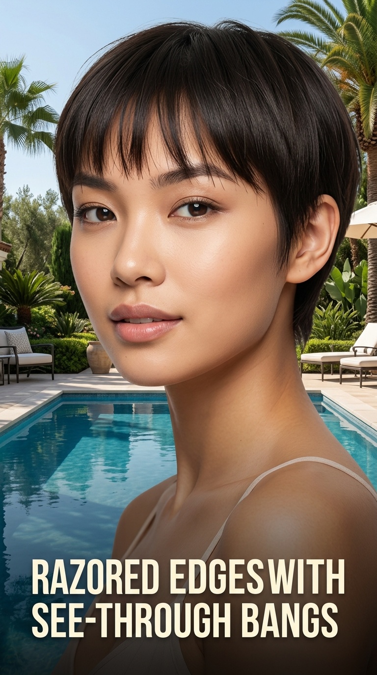 Razored Edges with See-Through Bangs