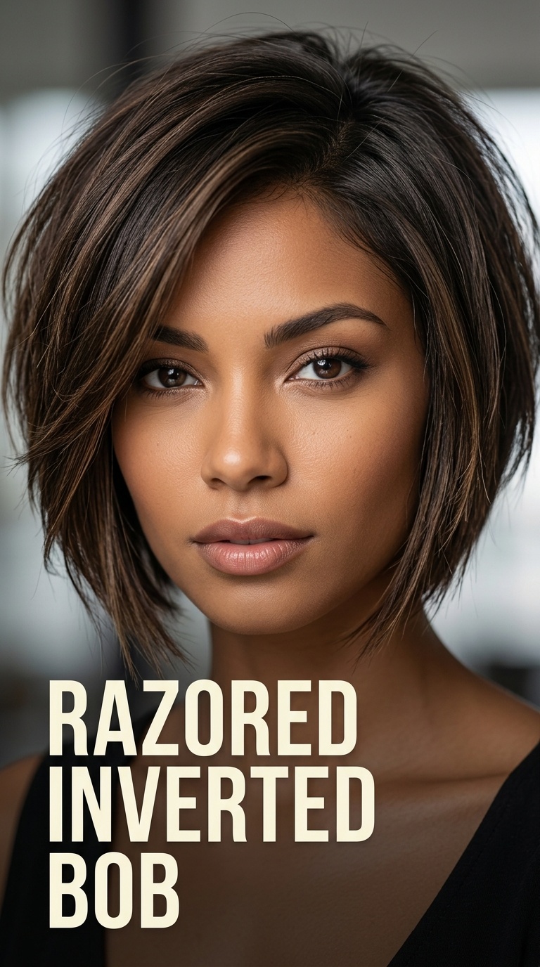 Razored Inverted Bob