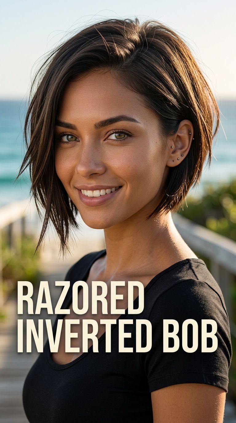 Razored Inverted Bob