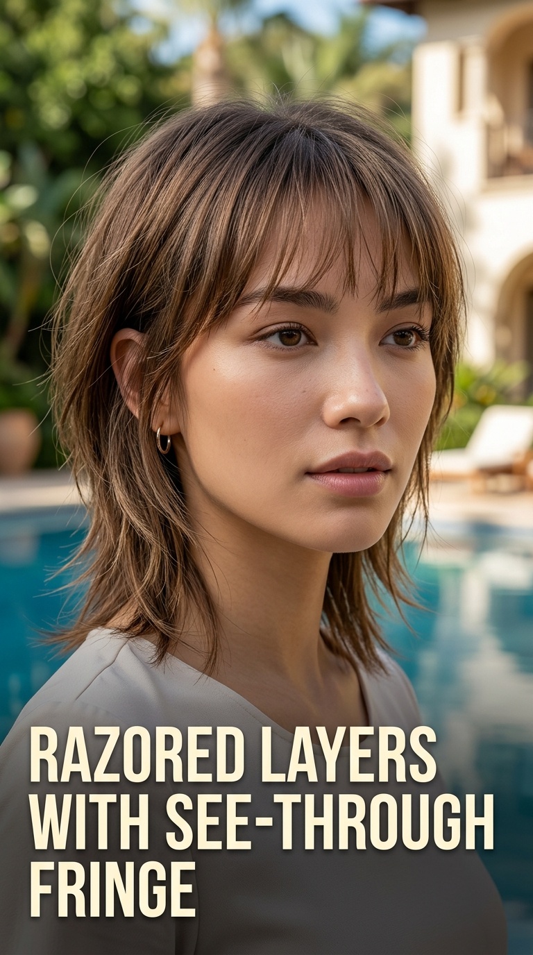 Razored Layers with See-Through Fringe