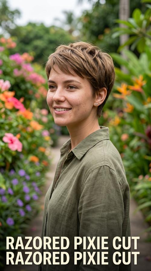 Razored Pixie Cut