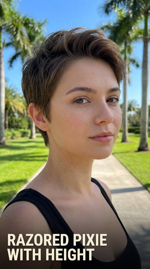 Razored Pixie with Height