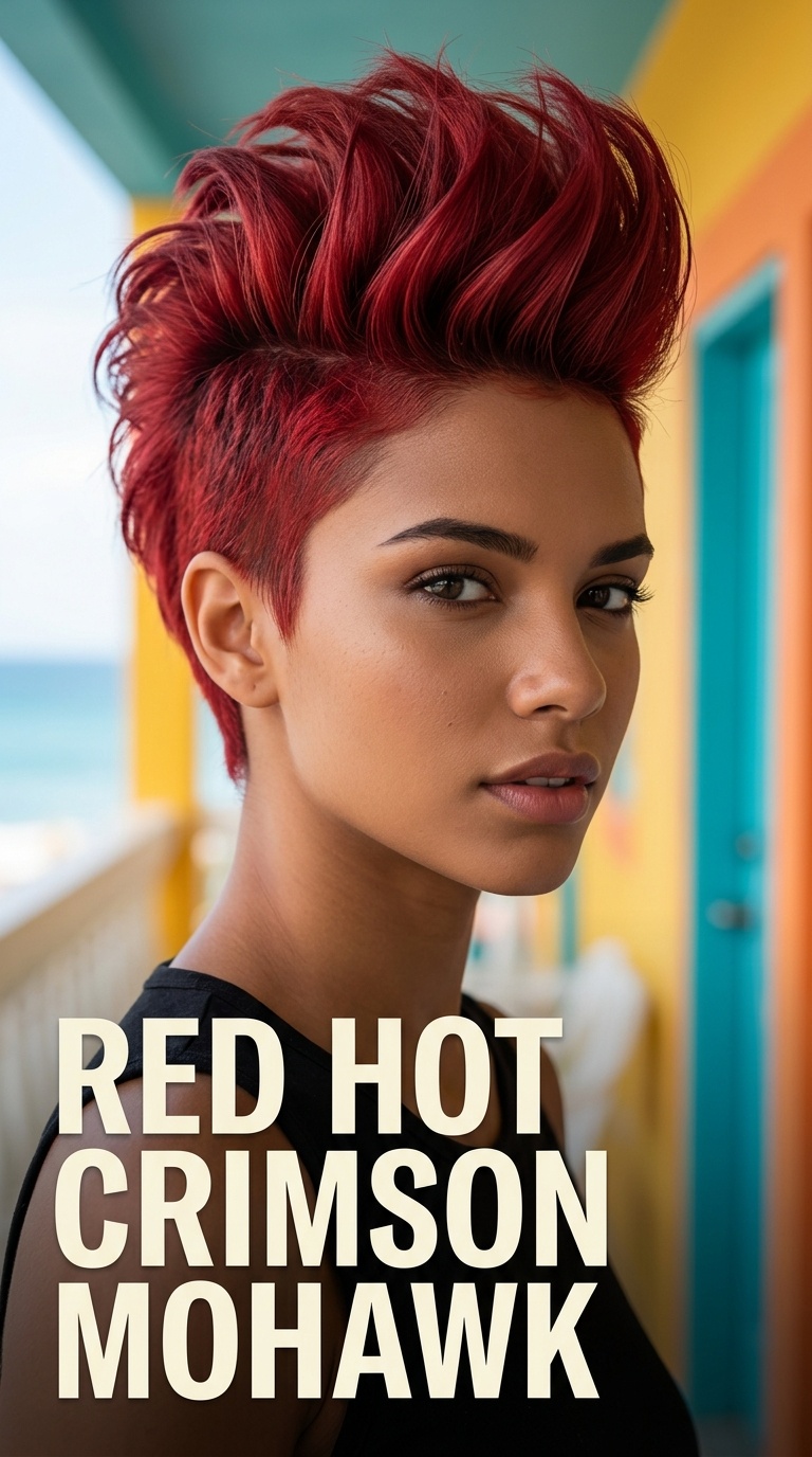 Red Hot Crimson Mohawk