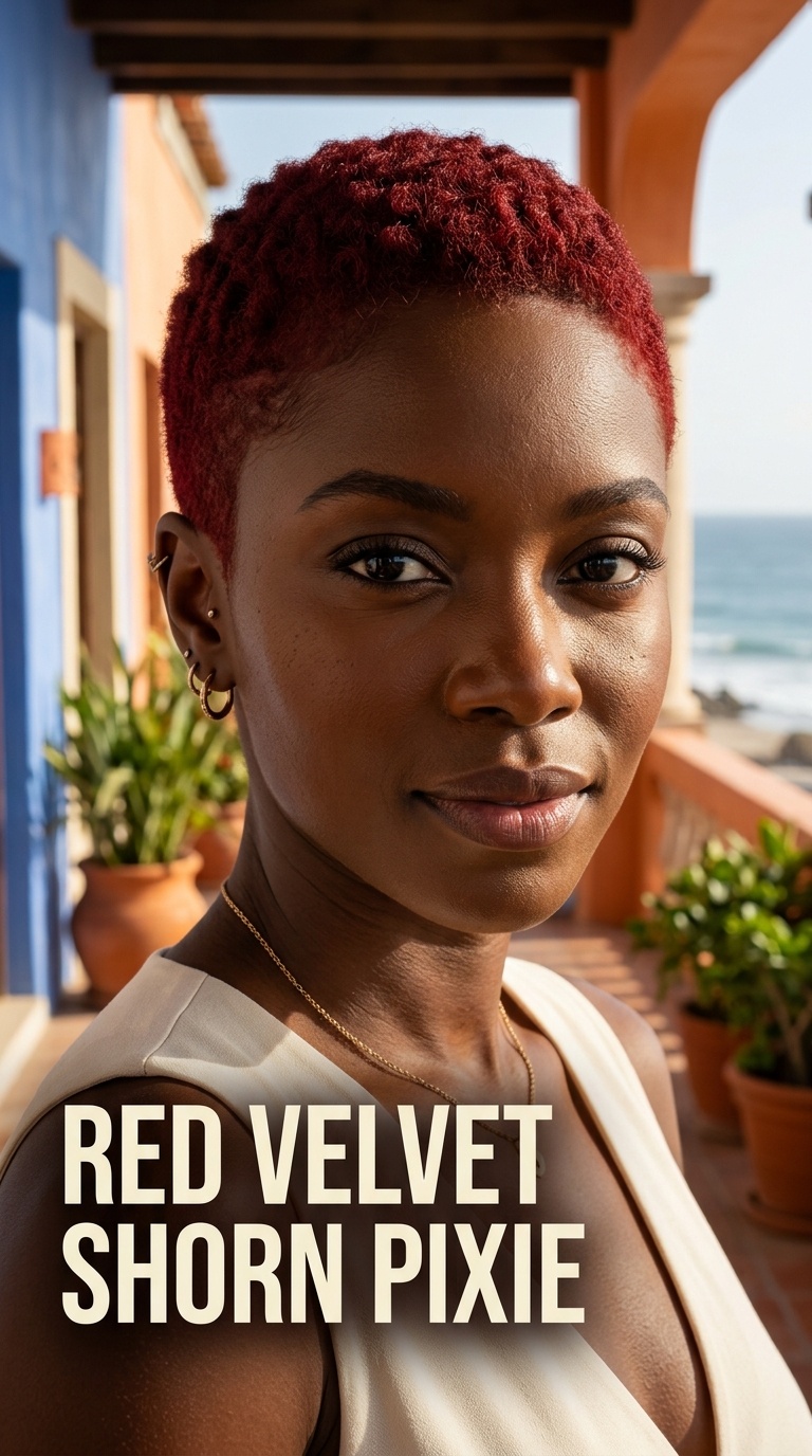 Red Velvet Shorn Pixie