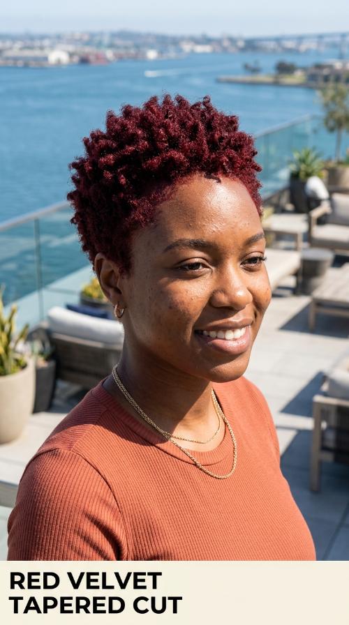 Red Velvet Tapered Cut