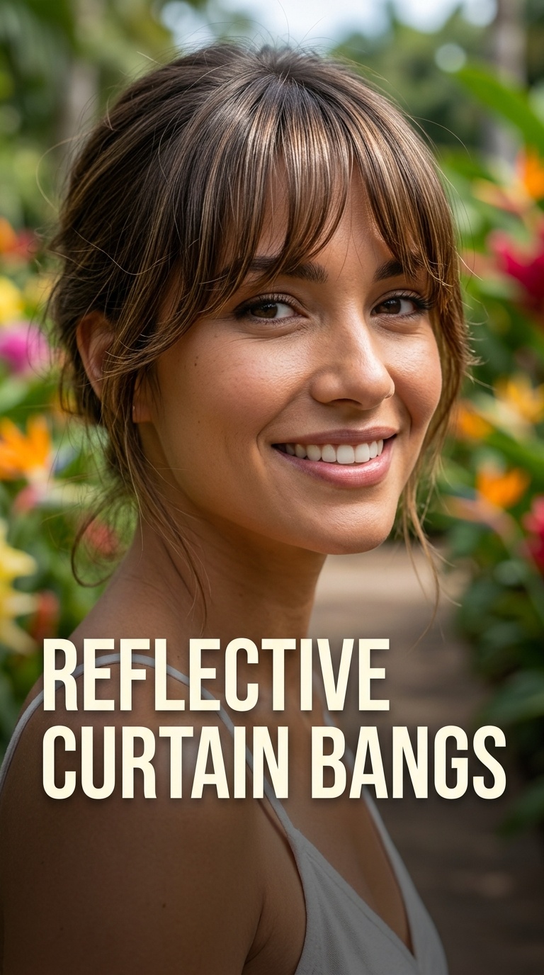Reflective Curtain Bangs
