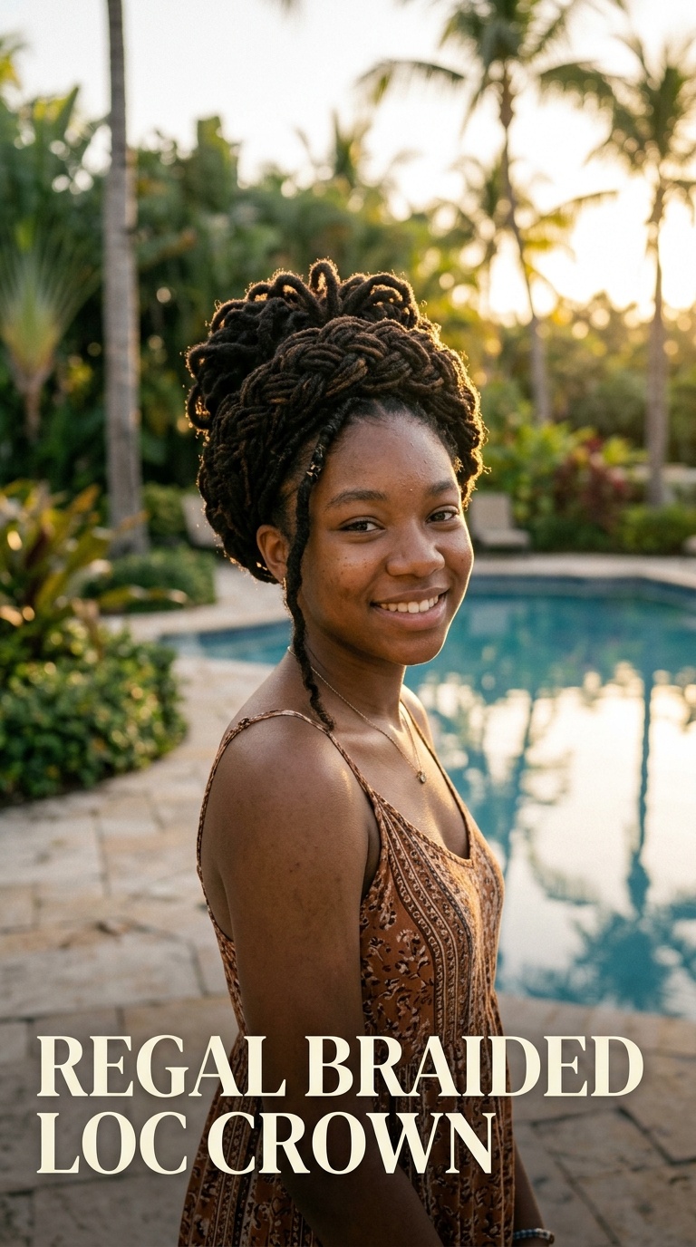Regal Braided Loc Crown
