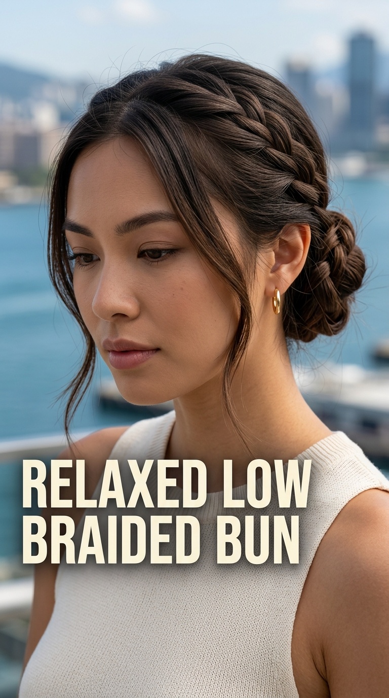 Relaxed Low Braided Bun