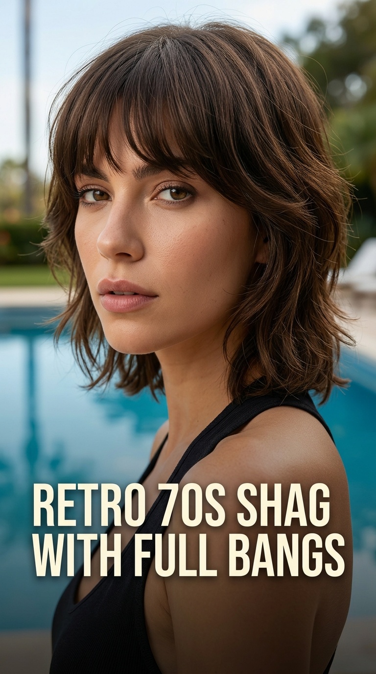 Retro 70s Shag with Full Bangs