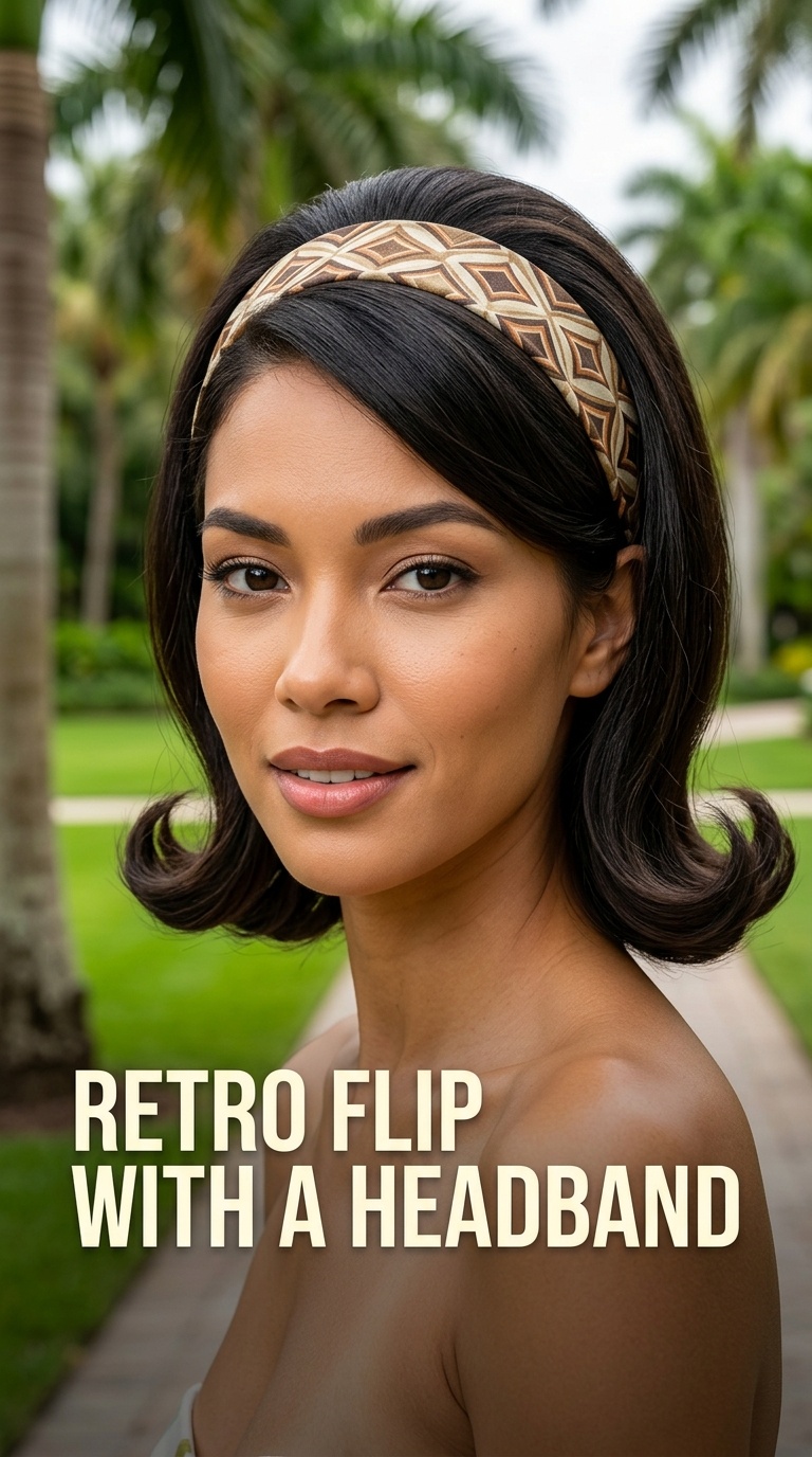 Retro Flip with a Headband