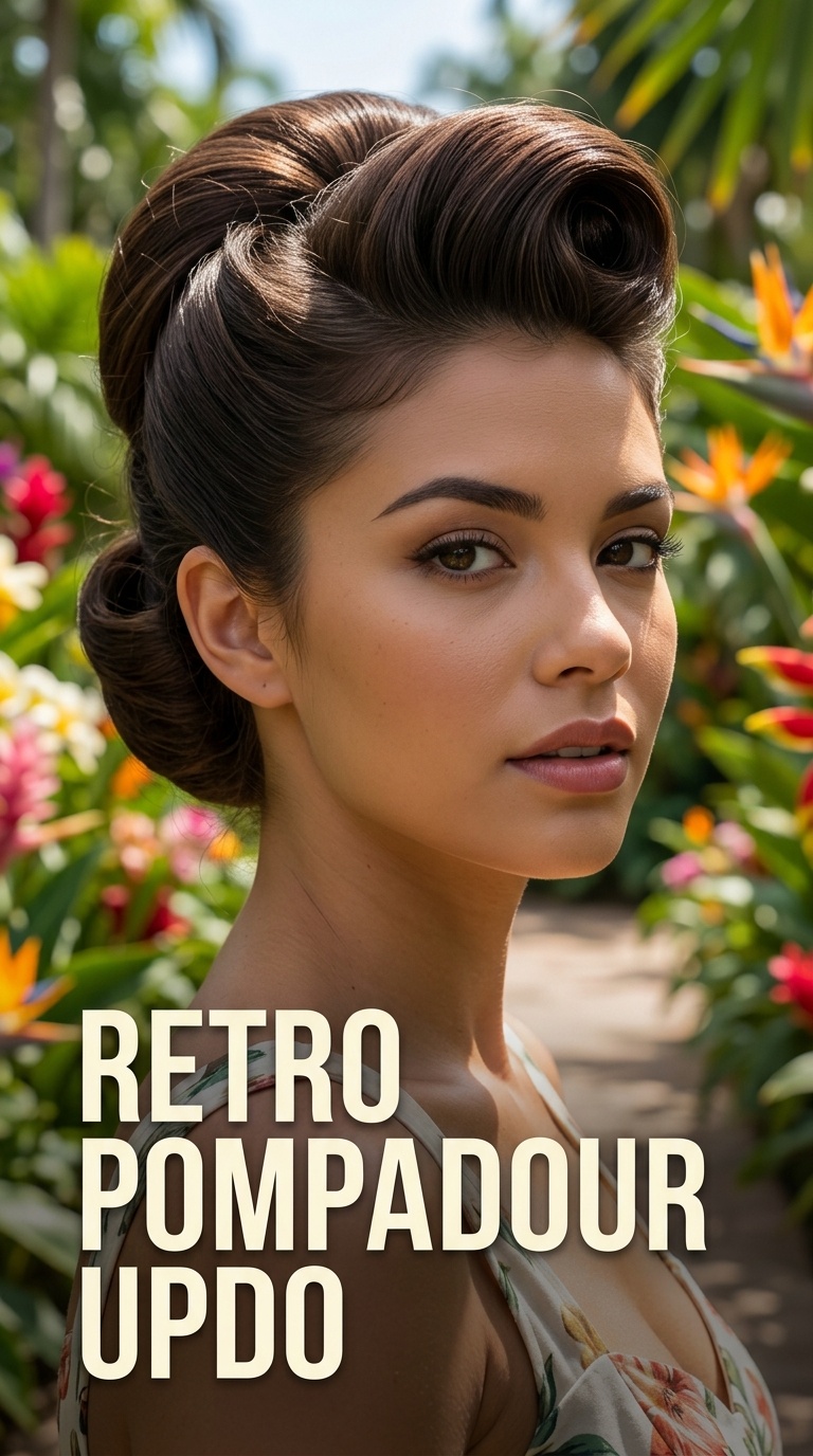 Retro Pompadour Updo