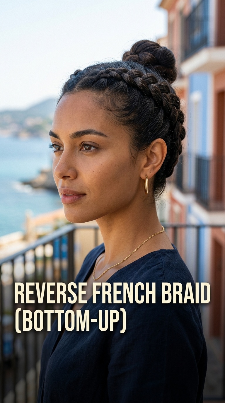 Reverse French Braid (Bottom-Up)