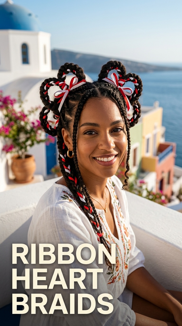 Ribbon Heart Braids