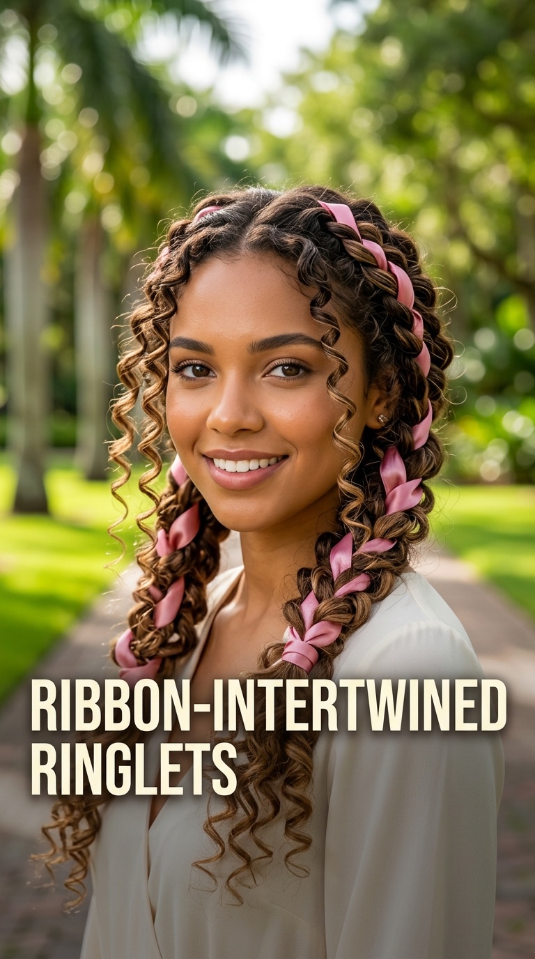 Ribbon-Intertwined Ringlets