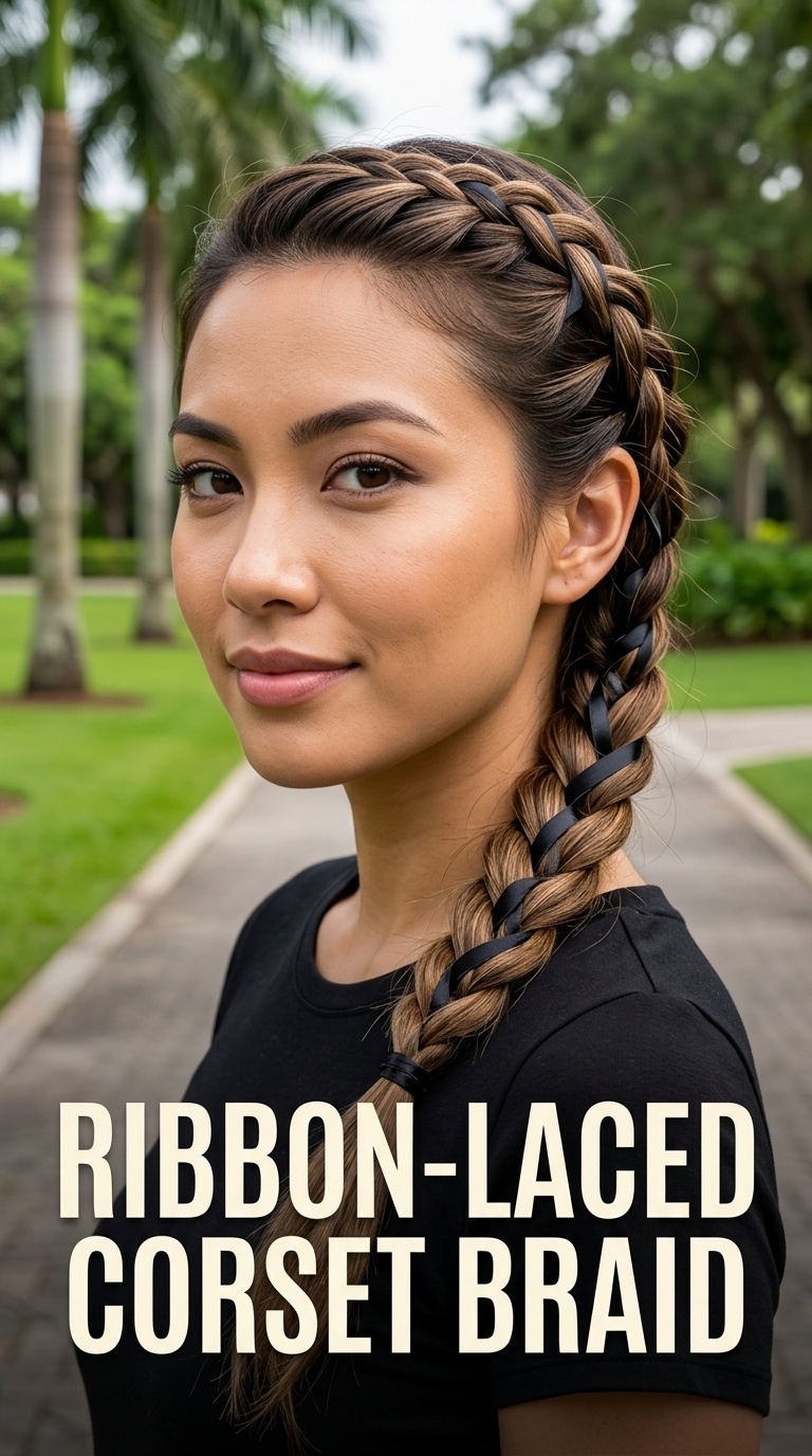 Ribbon-Laced Corset Braid