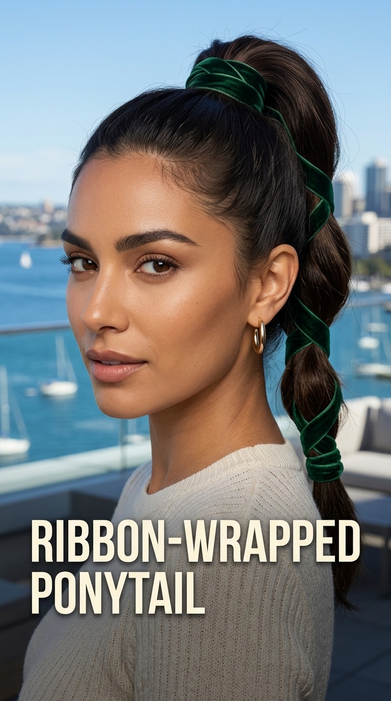 Ribbon-Wrapped Ponytail