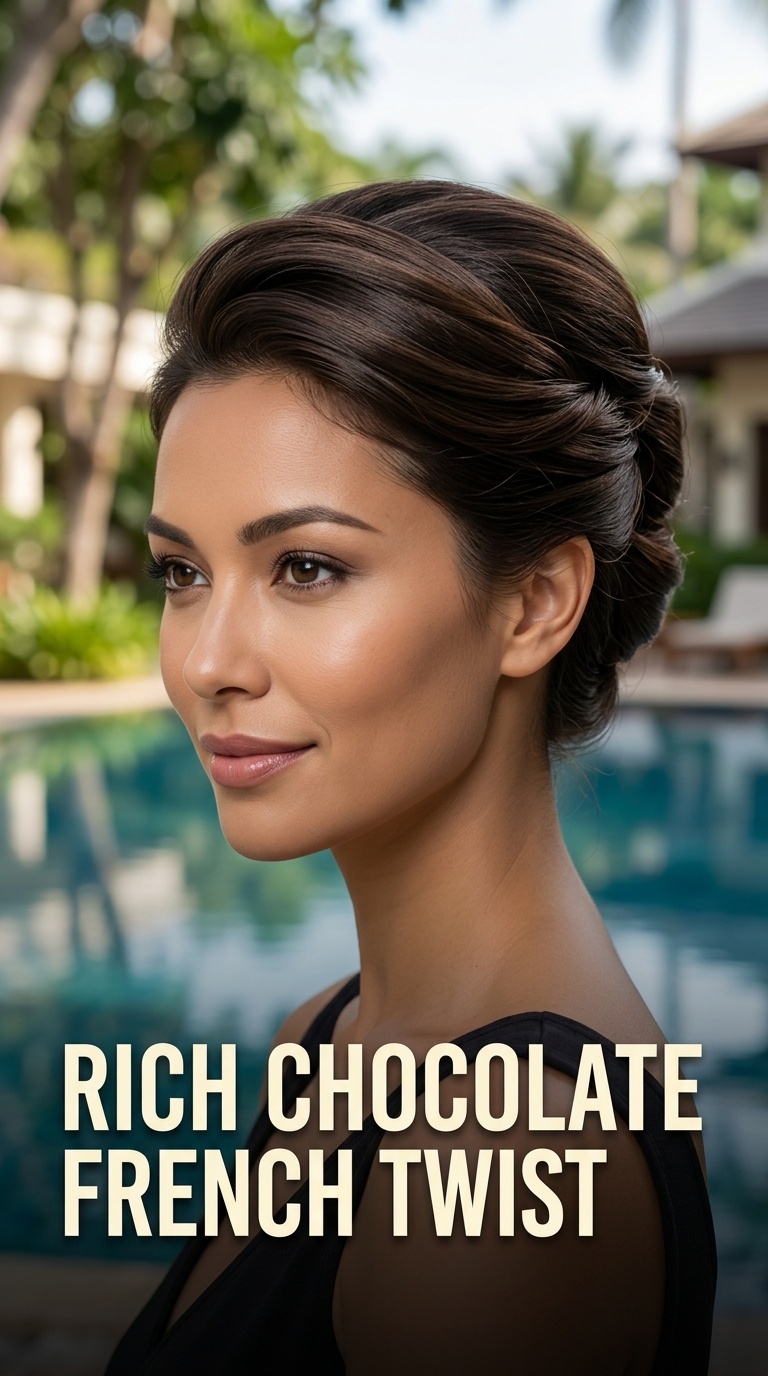 Rich Chocolate French Twist