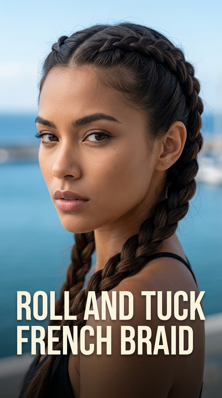 Roll and Tuck French Braid