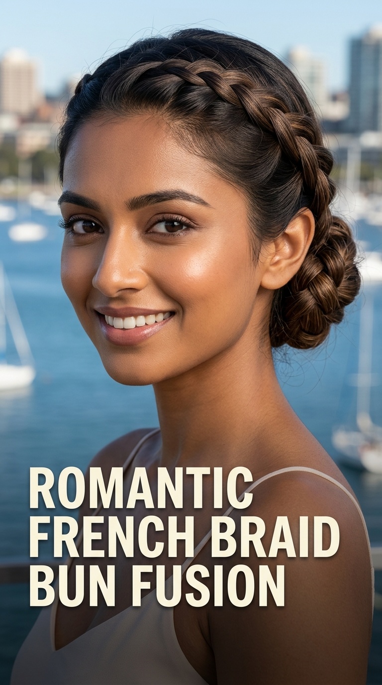 Romantic French Braid Bun Fusion