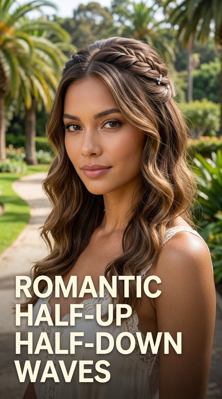 Romantic Half-Up Half-Down Waves