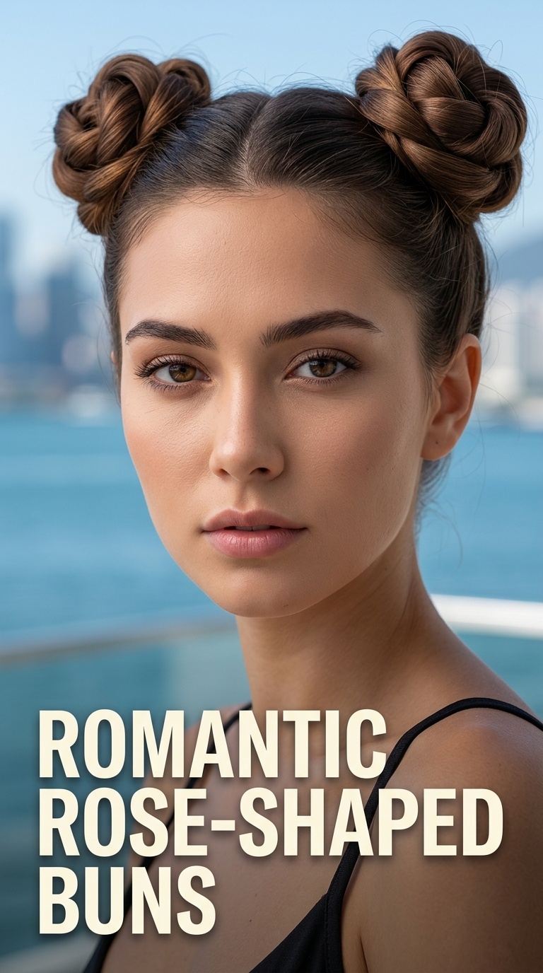 Romantic Rose-Shaped Buns