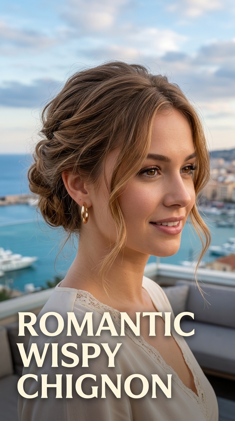 Romantic Wispy Chignon