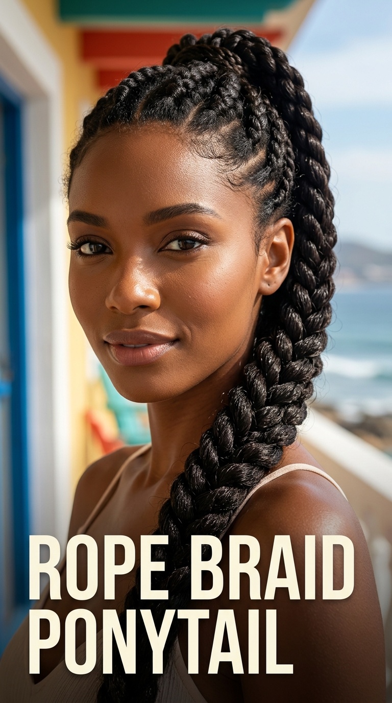 Rope Braid Ponytail