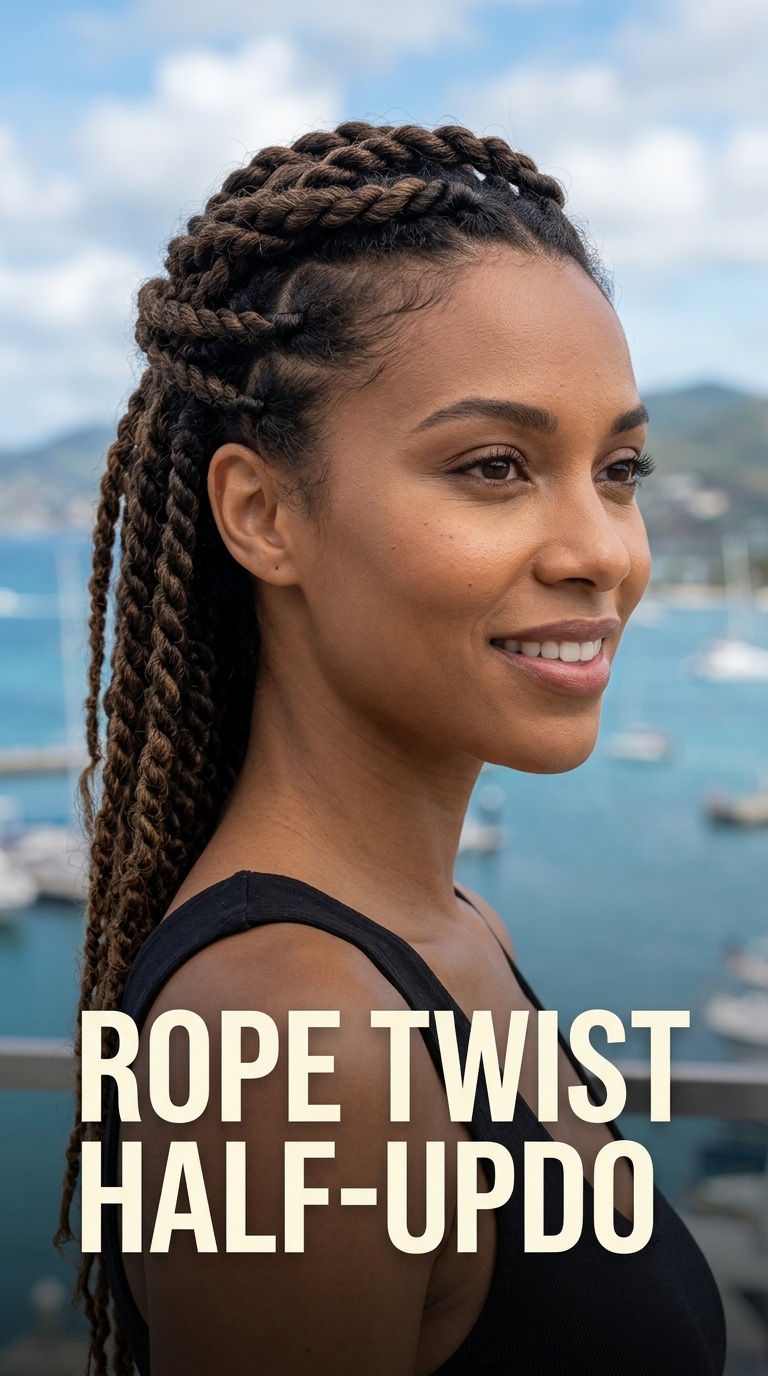 Rope Twist Half-Updo