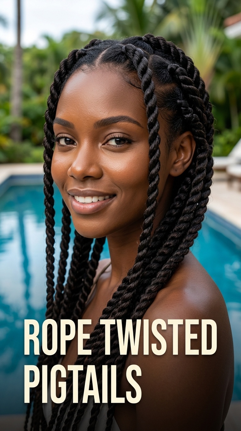 Rope Twisted Pigtails