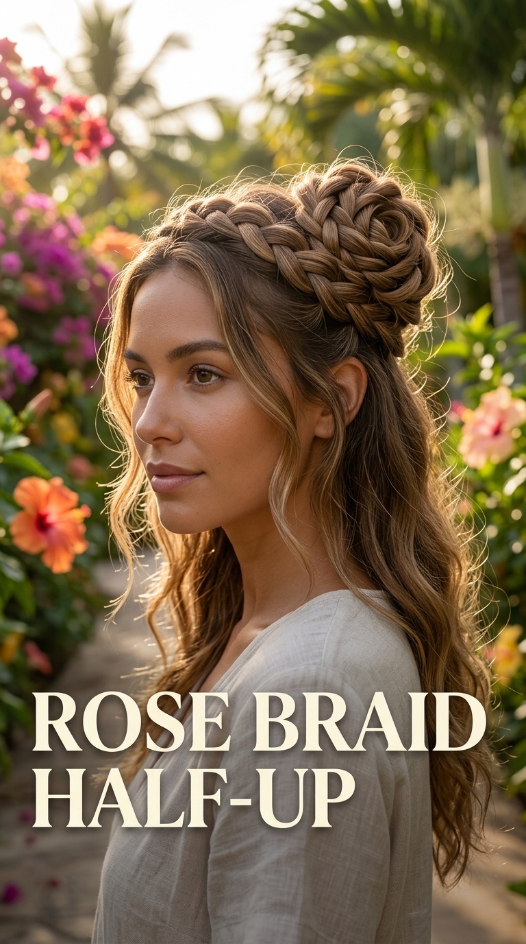Rose Braid Half-Up